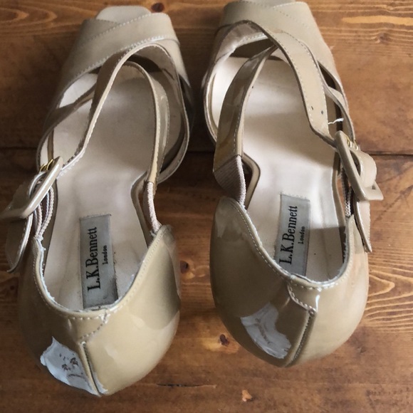 L.K. Bennett Silver Taupe Patent - Picture 6 of 11